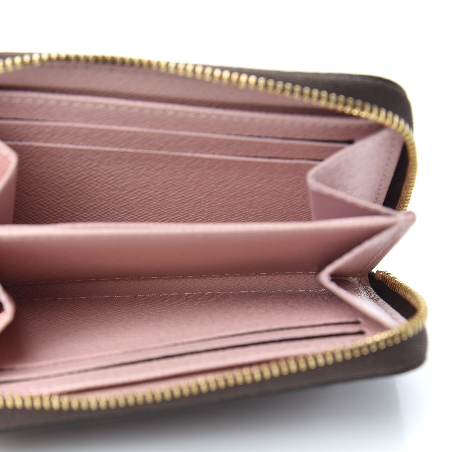 Damier Ebene Zippy Coin Purse Rose Ballerine