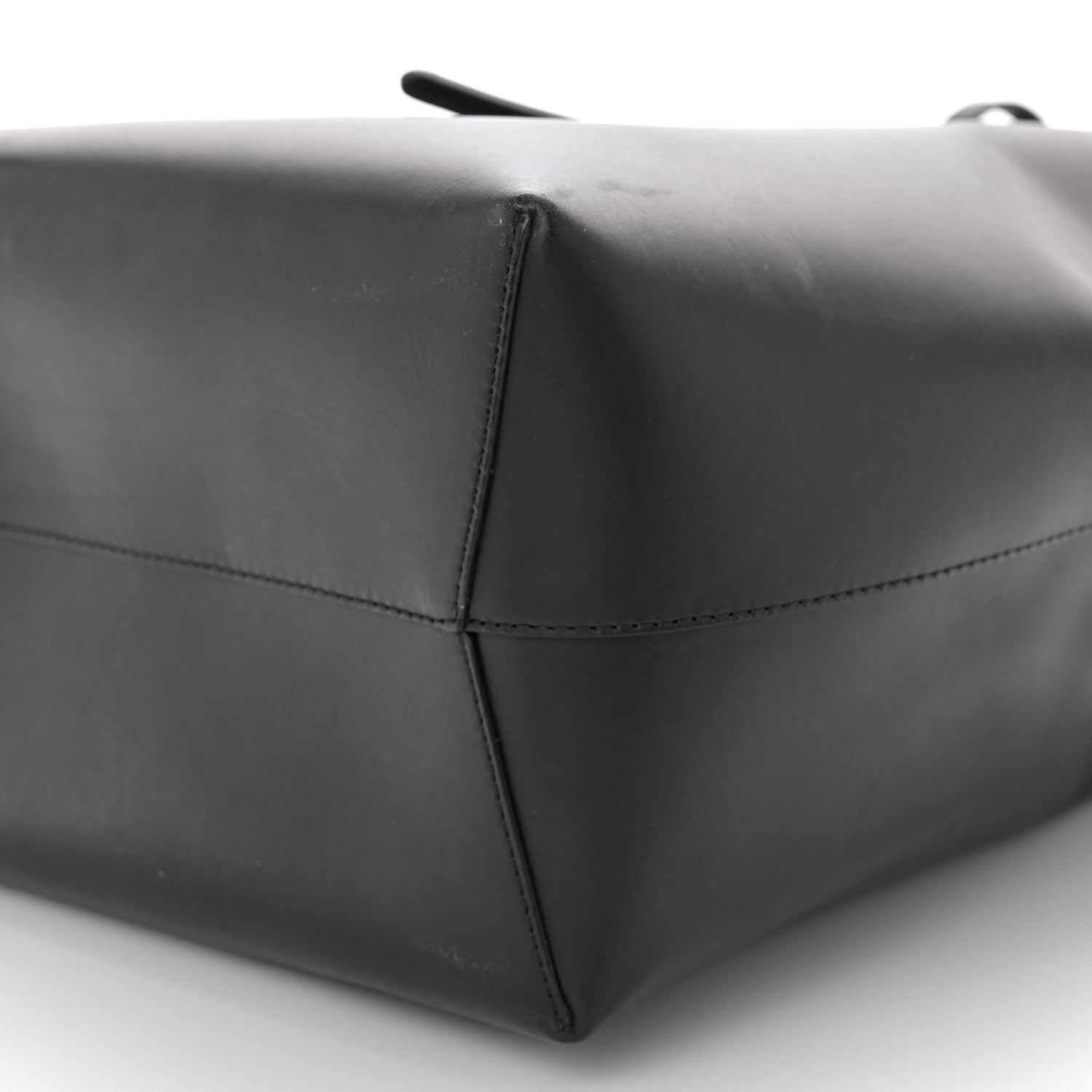 Mansur Gavriel Vegetable Tanned Calfskin Bucket Bag Black Flamma 9 of 10
