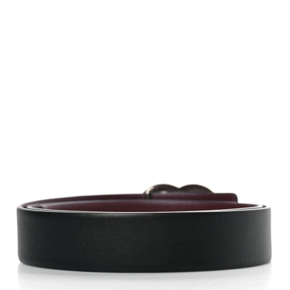 Chanel Calfskin CC Reversible Belt 85 34 Black Burgundy 3 of 6