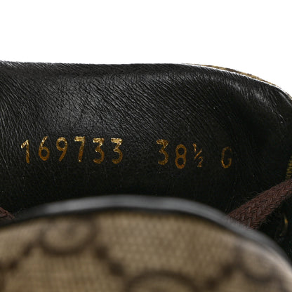 Gucci GG Monogram Web Womens Script Sneakers 38.5 Brown 6 of 13