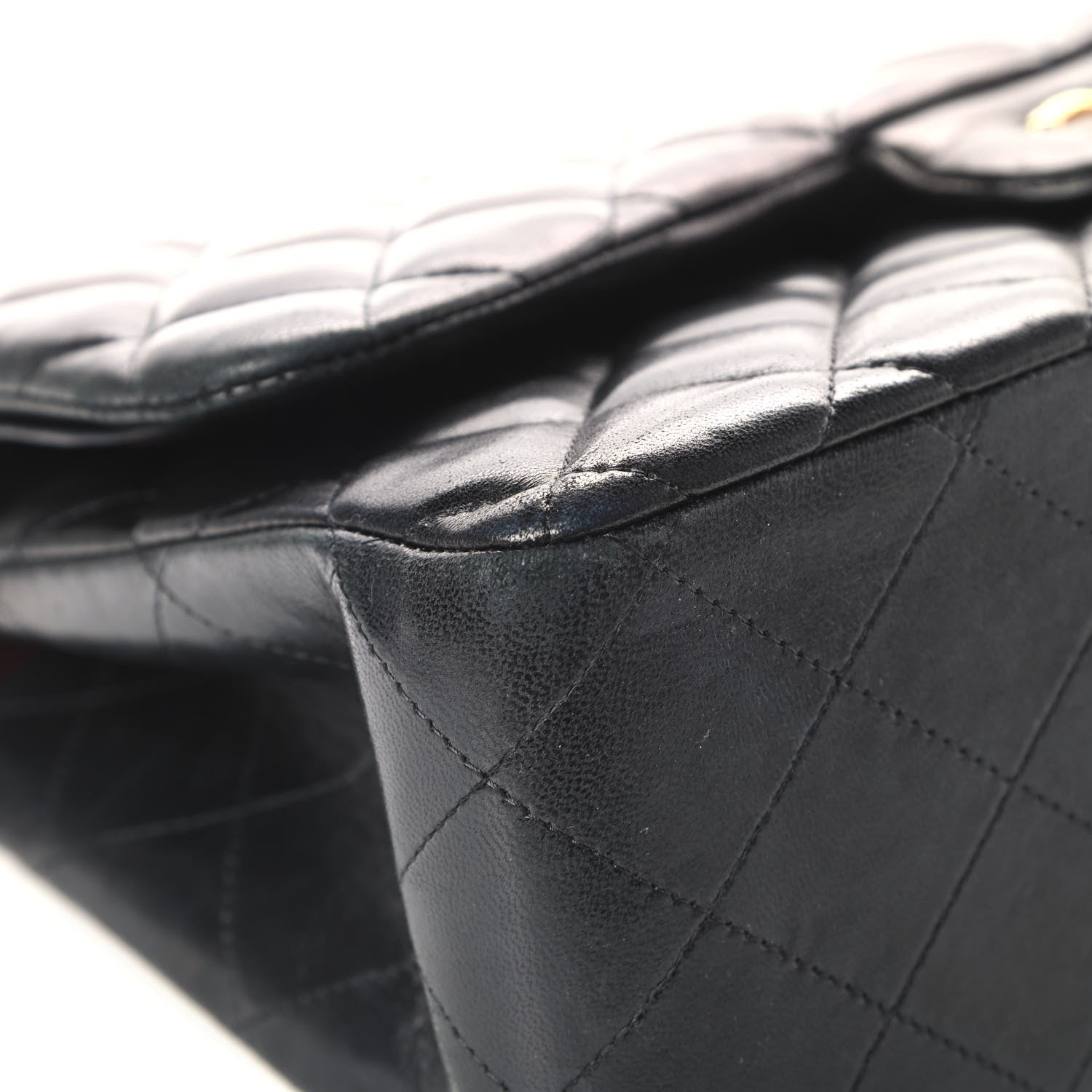 Chanel Lambskin Quilted Jumbo Double Flap Black 10 of 19