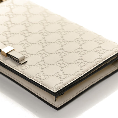 Gucci Guccissima Signature Bowy Chain Wallet Mystic White 9 of 10