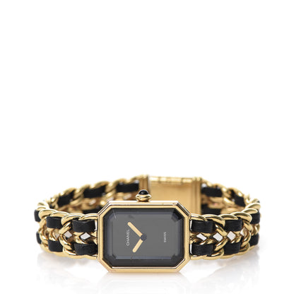 Chanel Stainless Steel Lambskin 20mm Chain Premiere Quartz Watch Gold L 3 of 7