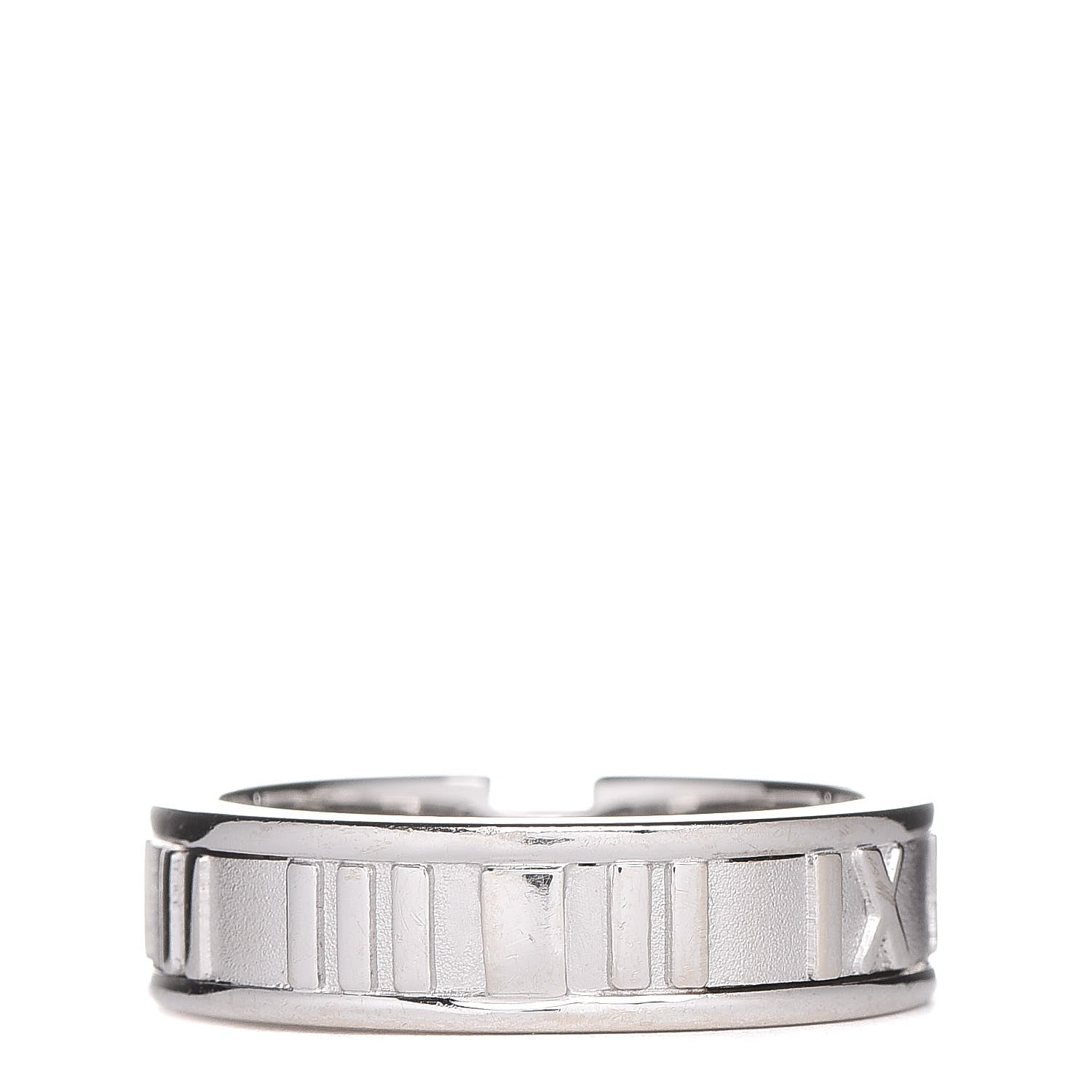 Tiffany 18K White Gold Diamond Atlas Ring 54 7 4 of 6