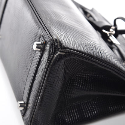 Hermes Lizard Birkin 25 Black 10 of 50