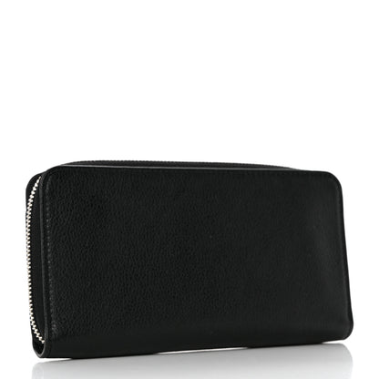 Louis Vuitton Calfskin Zippy Lockme Wallet Black 3 of 8