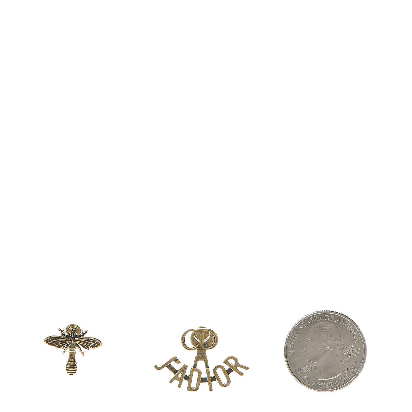 Metal J'Adior Earrings Aged Gold