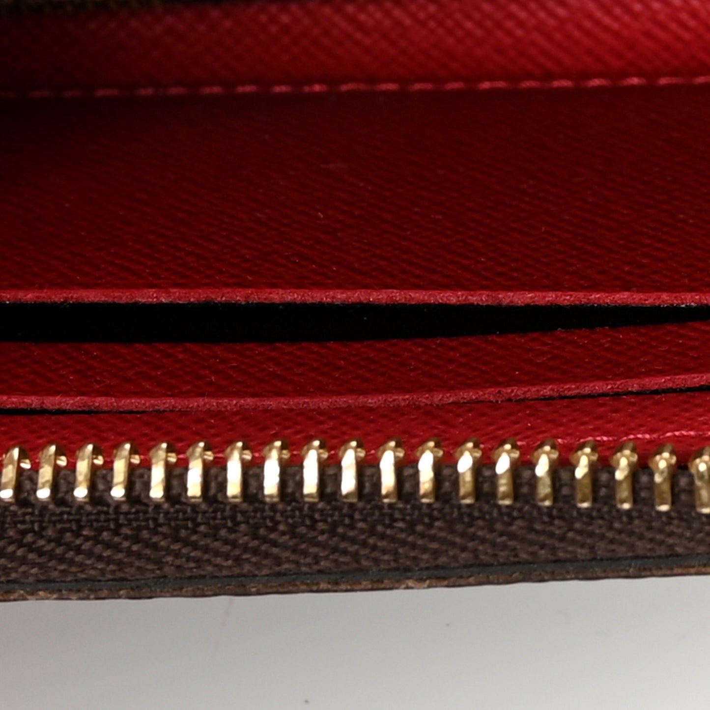 Damier Ebene Clemence Wallet Cherry