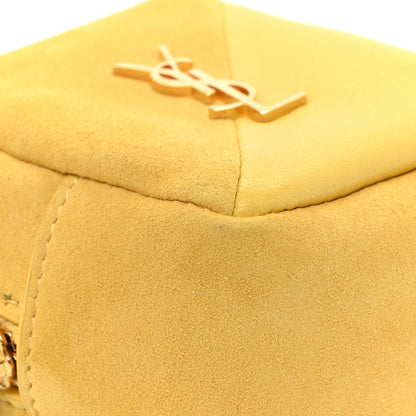 Saint Laurent Suede Lambskin Jaime Cube Charm Keychain Sunflower 9 of 14