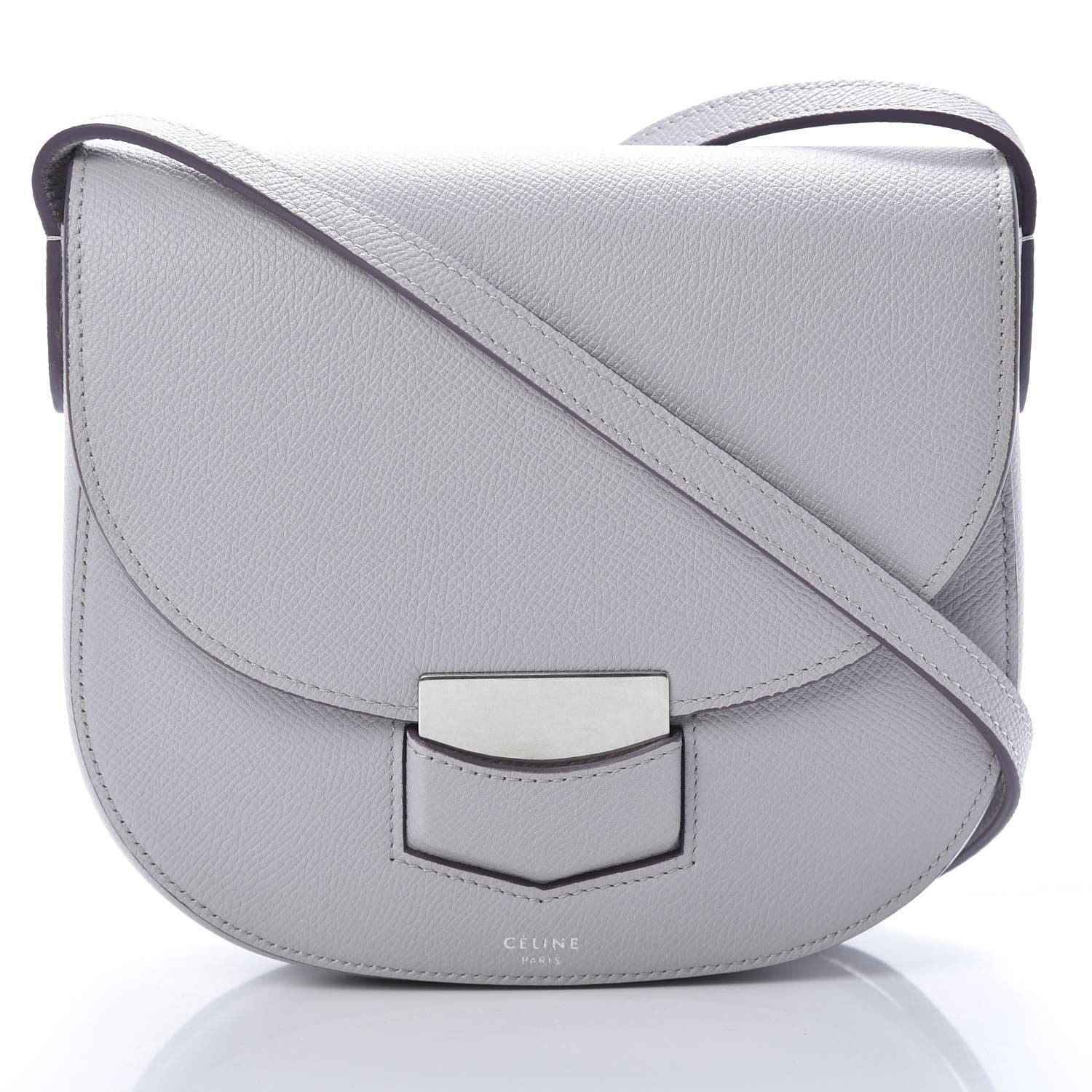 Celine Grained Calfskin Small Trotteur Magnolia 8 of 10