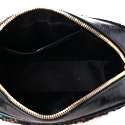 Saint Laurent Tweed Calfskin Monogram Lou Camera Bag Black 5 of 10