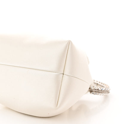 Jimmy Choo Satin Crystal Embellished Top Handle Bon Bon Bag Ivory 11 of 11