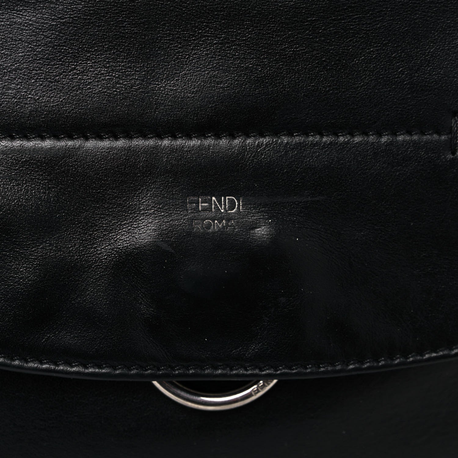 Fendi Vitello Century Opaco Large Back to School Backpack Black 7 of 15