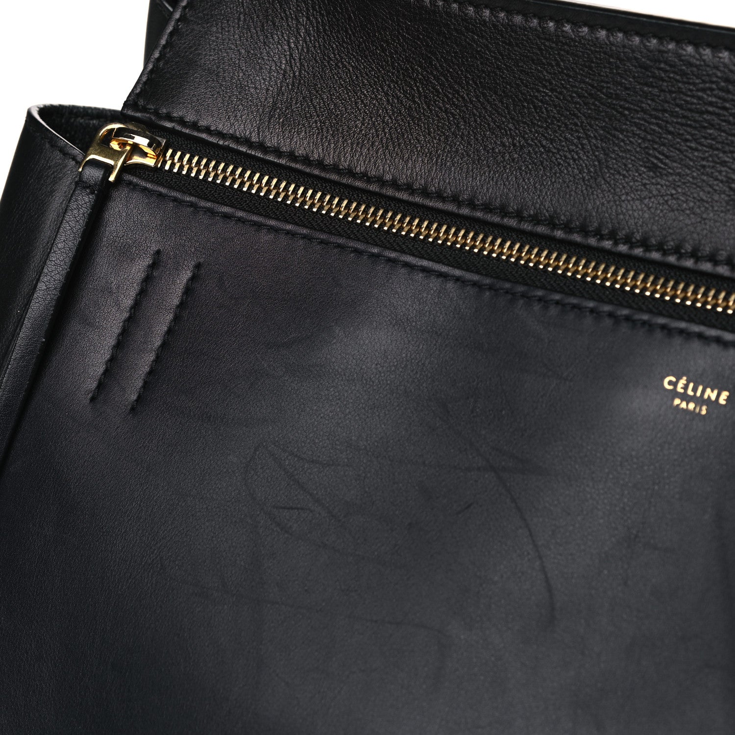 Celine Supple Calfskin Medium Edge Shoulder Bag Navy Blue 16 of 20