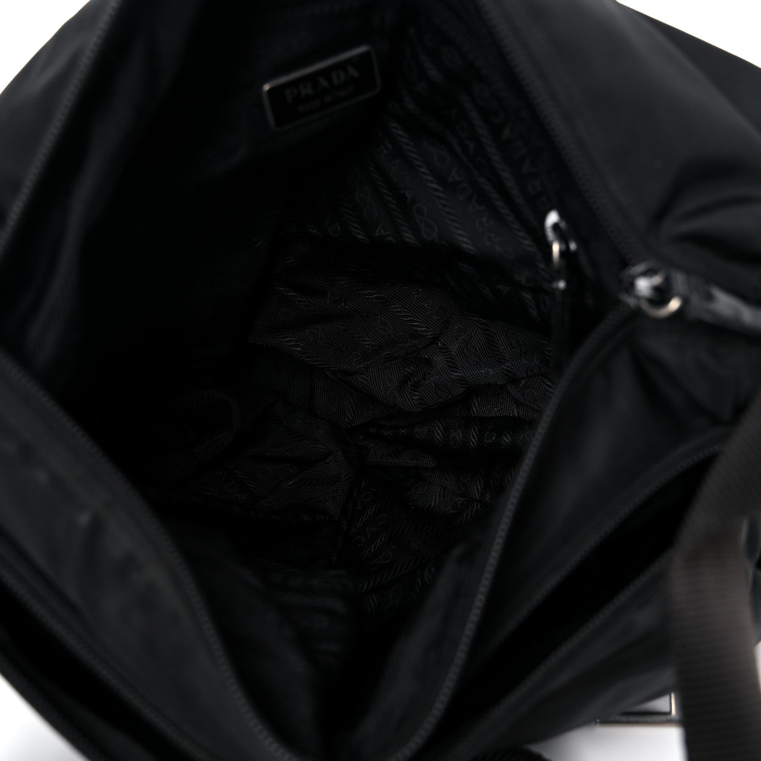 Prada Nylon Vela Messenger Bag Black 4 of 16