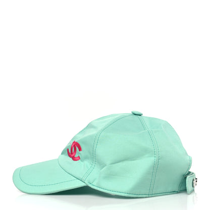 Chanel Cotton CC Cap Hat Turquoise Fuchsia 3 of 7