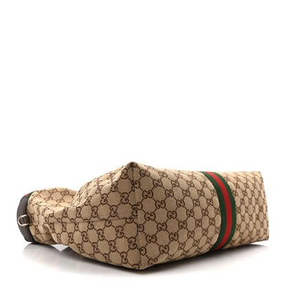 Gucci GG Monogram Web Large Giglio Tote Beige Brown 5 of 12