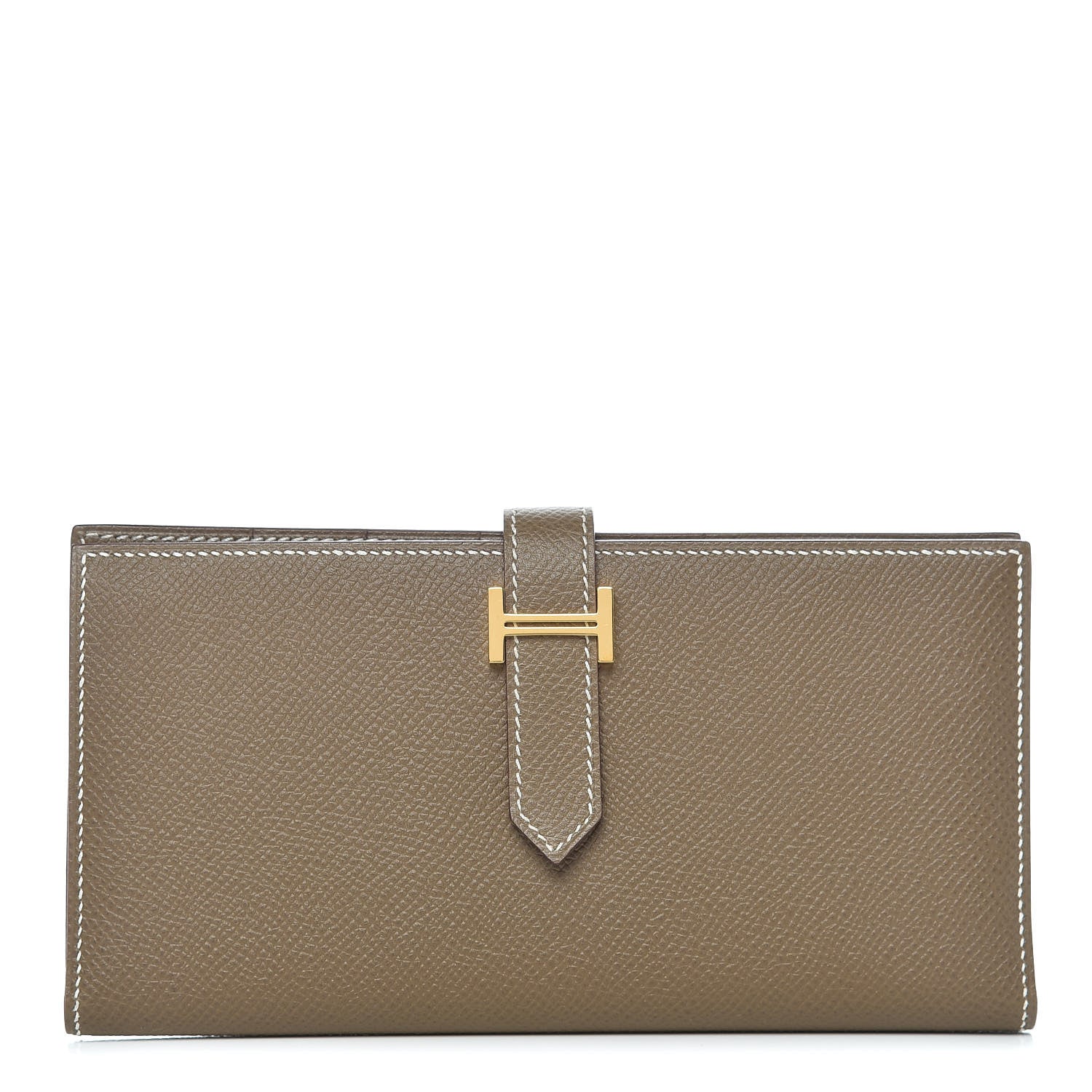 Hermes Epsom Bearn Gusset Wallet Etoupe 1 of 7