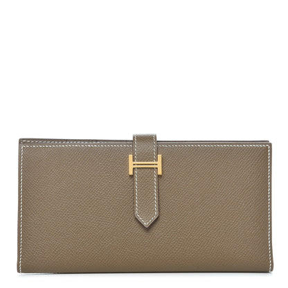 Hermes Epsom Bearn Gusset Wallet Etoupe 1 of 7