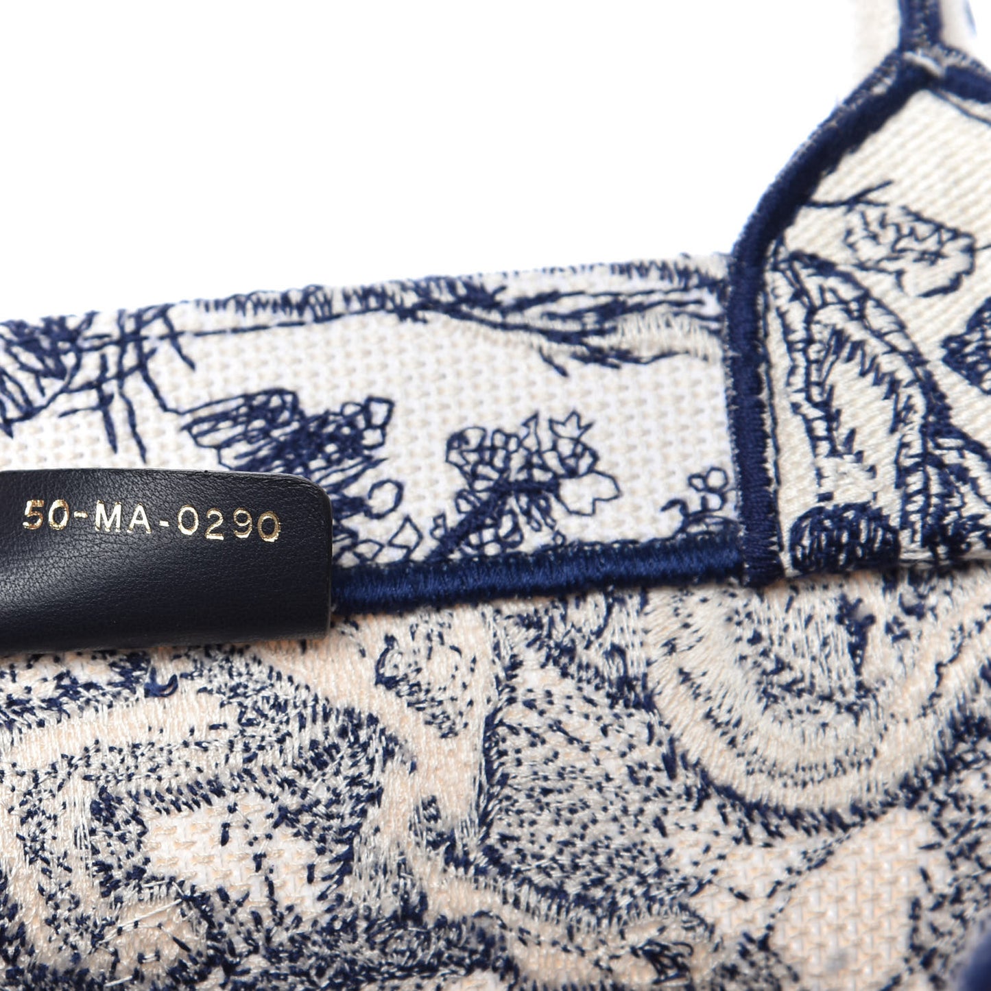 Canvas Embroidered Medium Dioriviera Toile De Jouy Book Tote Blue