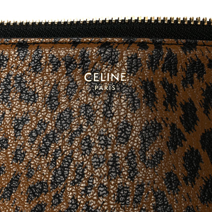 Celine Goatskin Leopard Printed Small Trio Crossbody Bag Brown Black 9 of 12