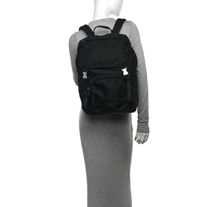 Prada Nylon Tessuto Character Logo Patch Backpack Black 2 of 9
