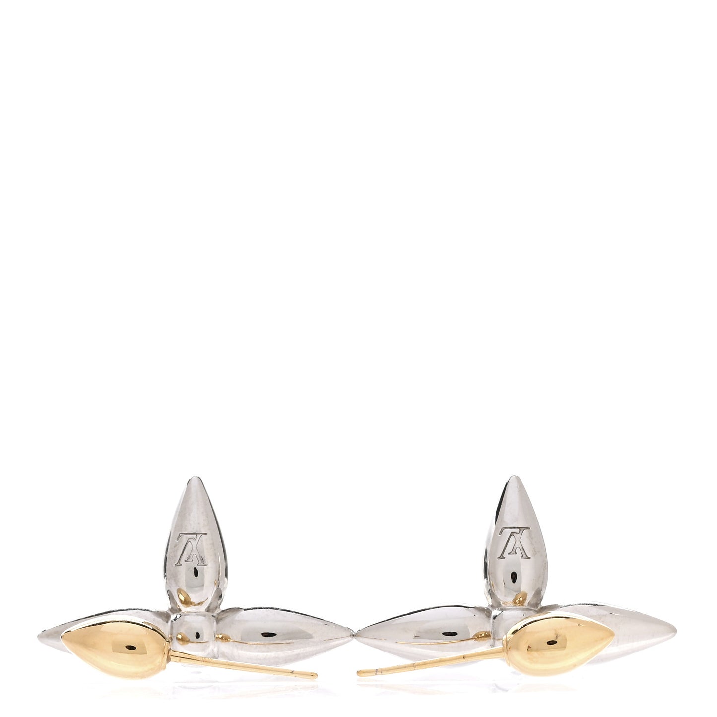 Metal Louisette Earrings Silver Gold