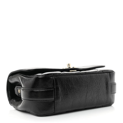 Chanel Crumpled Glazed Lambskin Quilted Mini Flap Black 3 of 10