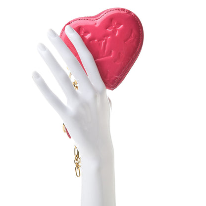 Louis Vuitton Vernis Heart Coin Purse Rose Pop 2 of 9