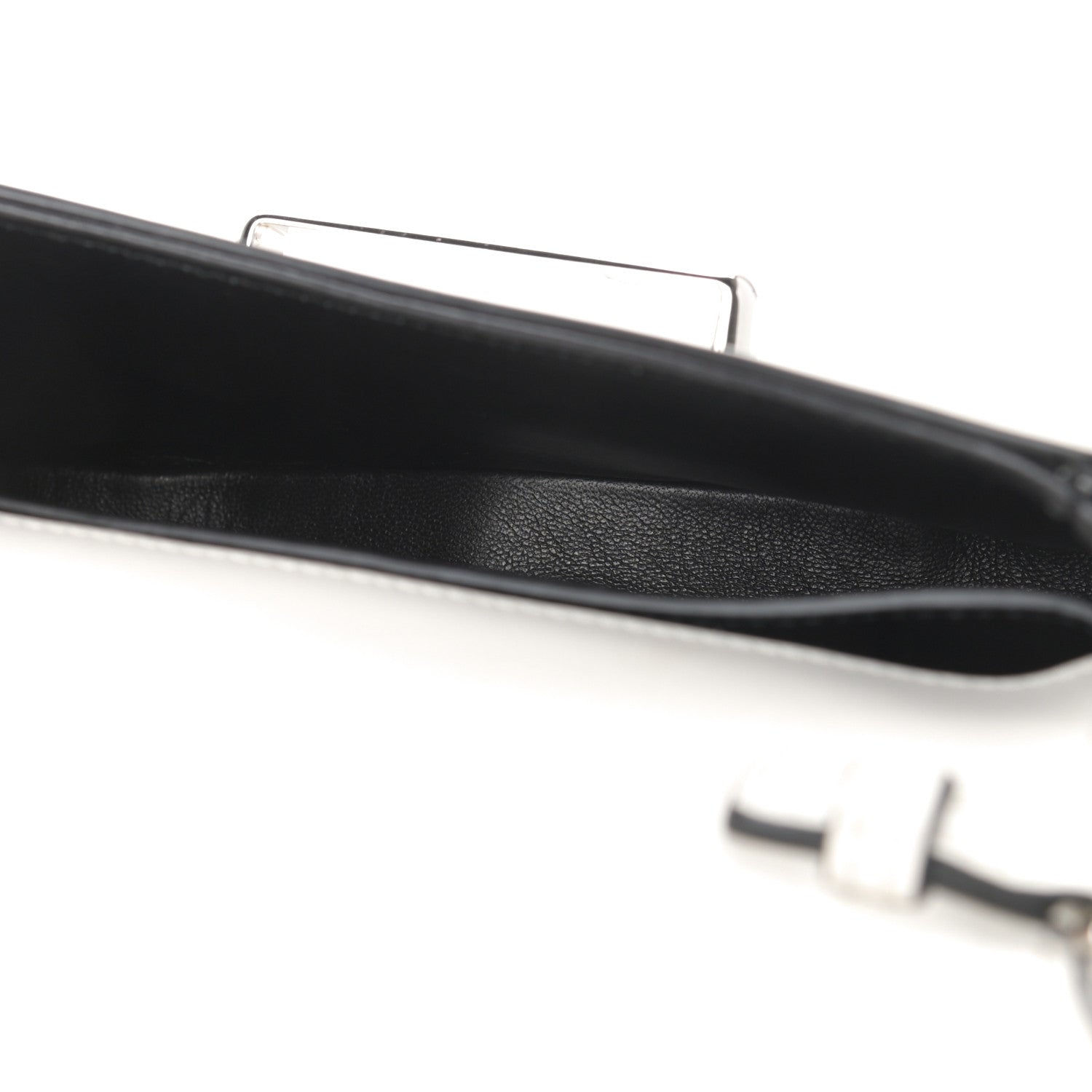 Prada City Calfskin Sidonie Belt Bag White Black 6 of 10