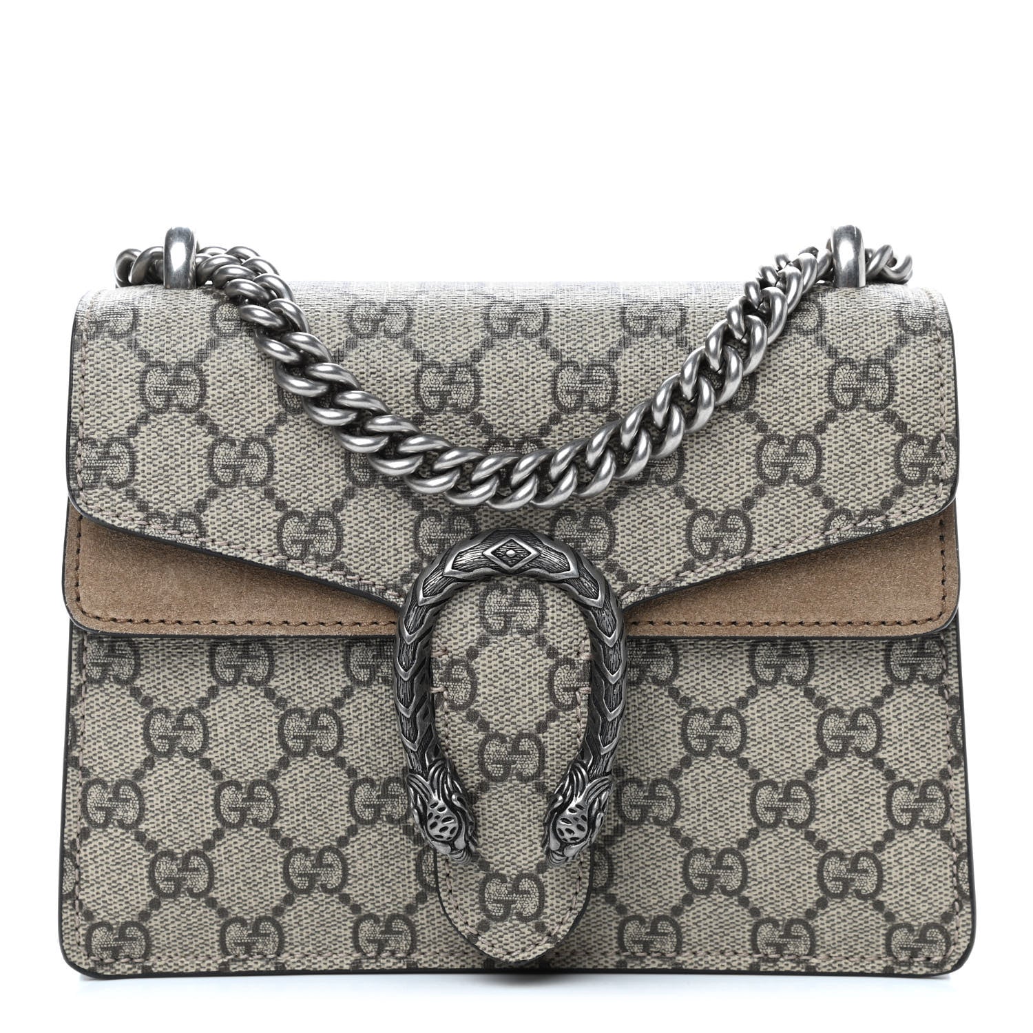 Gucci GG Supreme Monogram Mini Dionysus Shoulder Bag Taupe 1 of 12