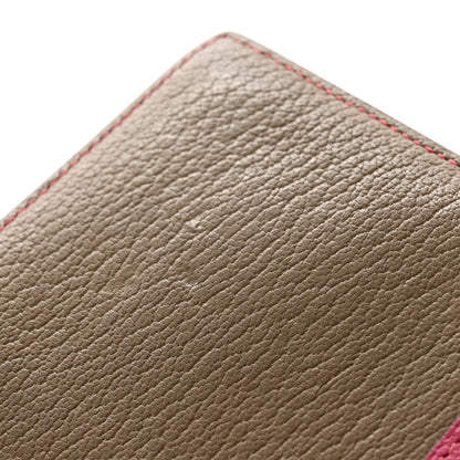 Hermes Chevre Mysore Bi-Color Bearn Gusset Wallet Etoupe Rose Shocking 11 of 12