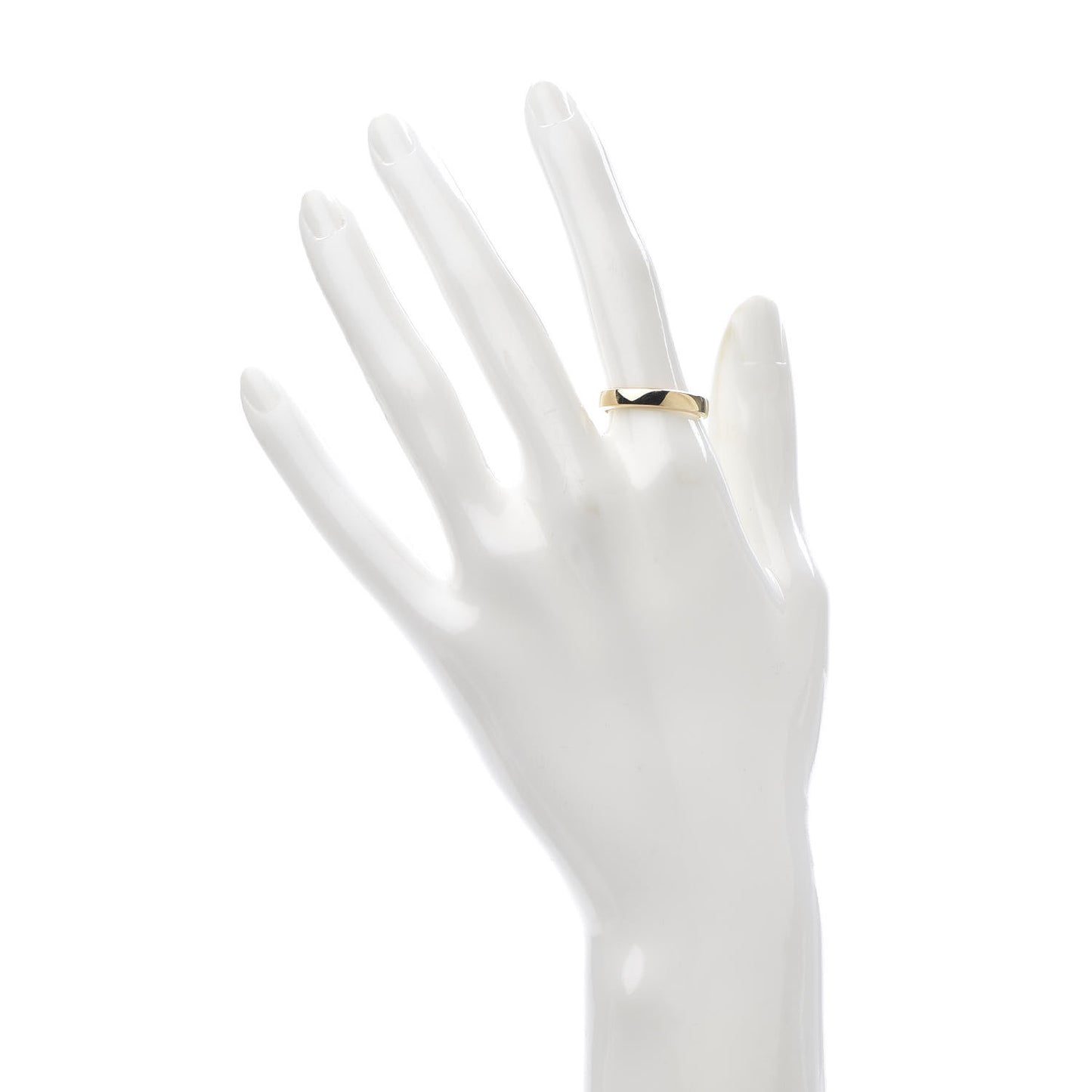 18K Yellow Gold 4mm Toujours Wedding Band Ring 55 7.25