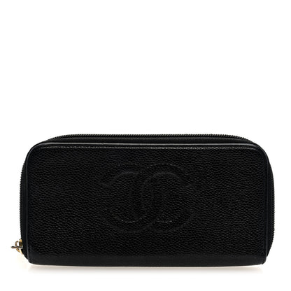 Chanel Caviar Large Timeless CC Zip Around Wallet Black 1 of 7