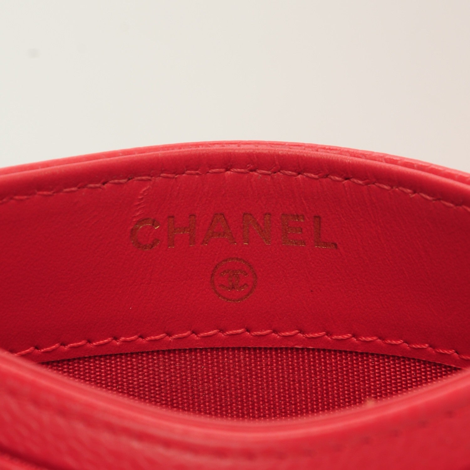 Chanel Caviar Timeless CC Card Holder Coral 6 of 8
