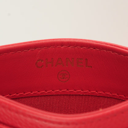 Chanel Caviar Timeless CC Card Holder Coral 6 of 8