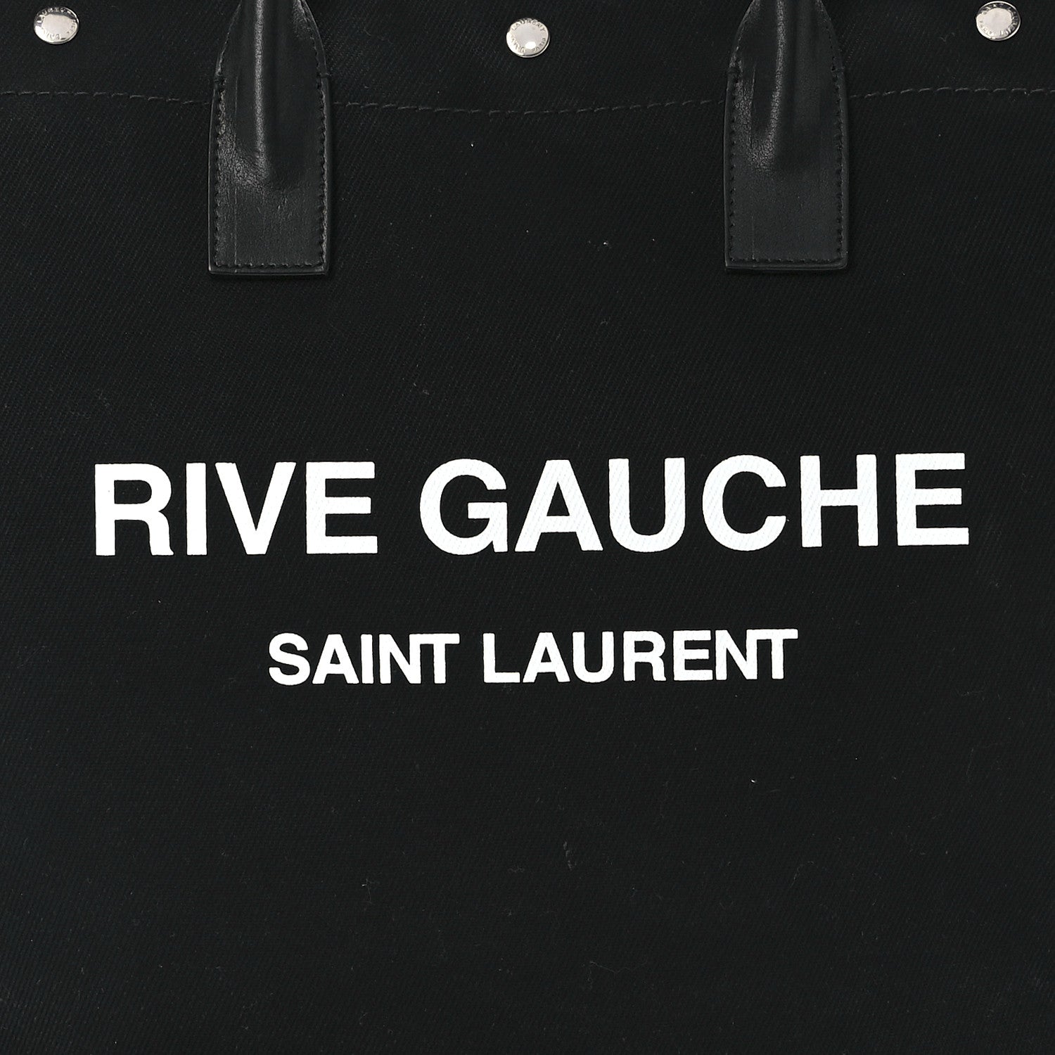 Saint Laurent Linen Calfskin Rive Gauche North South Tote Black 8 of 11