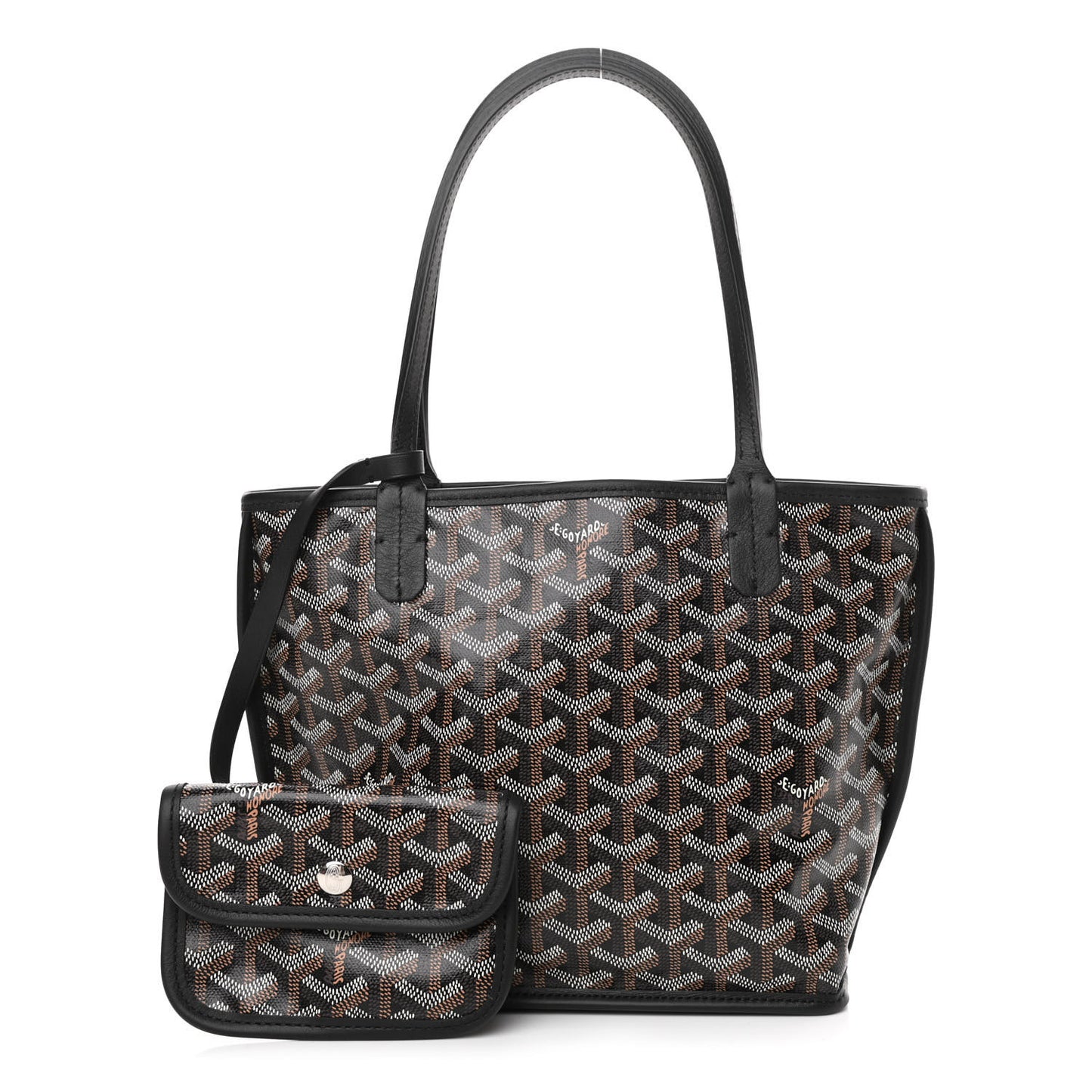 Goyardine Reversible Mini Anjou Black