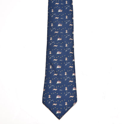 Hermes Printed Silk Mens Neck Tie 3 of 5
