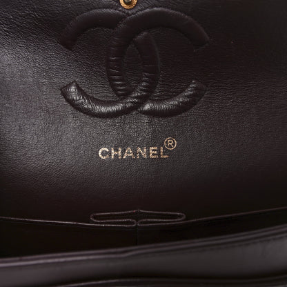 Chanel Lambskin Quilted Medium Double Flap Burgundy 6 of 9