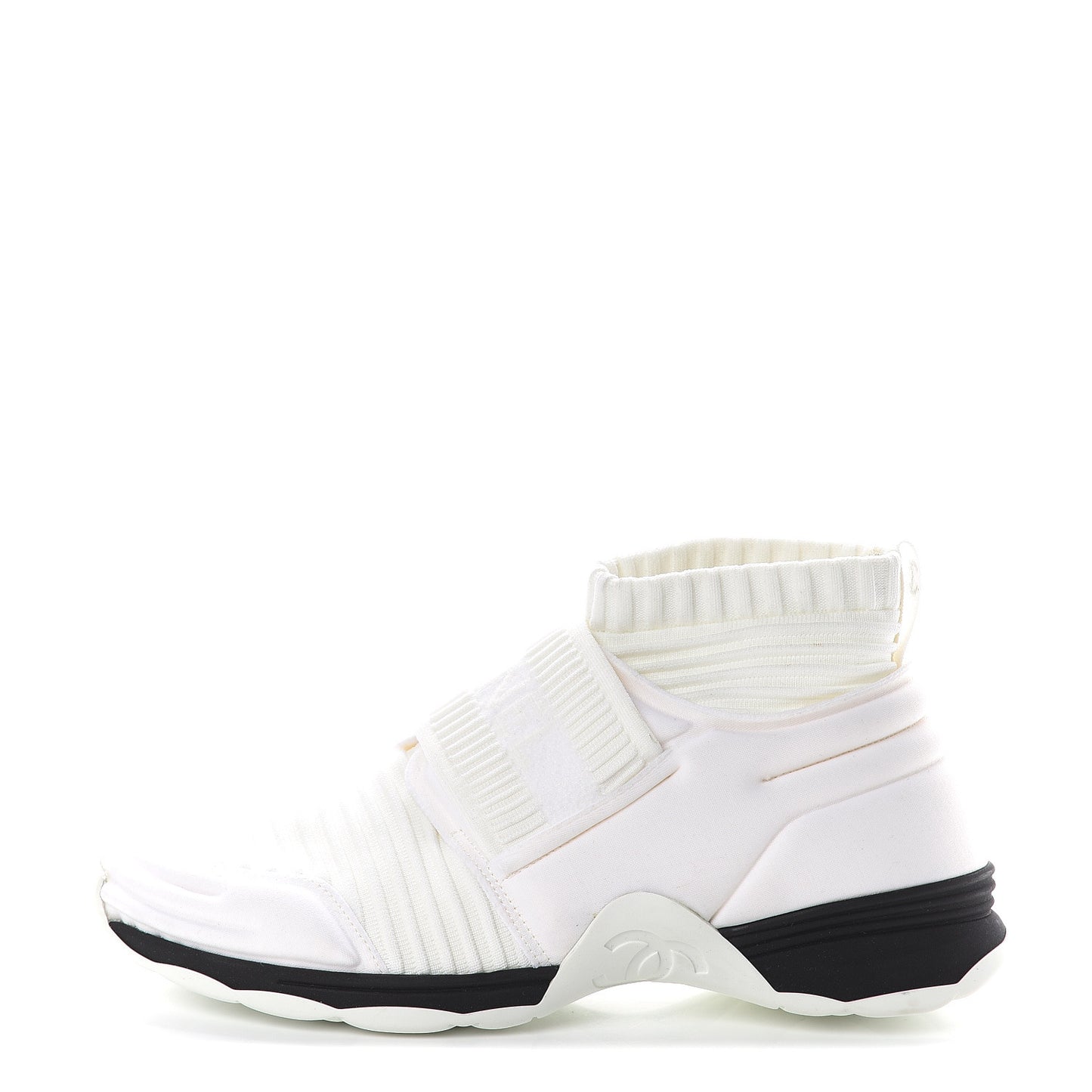 Stretch Fabric CC Sneakers 35 White