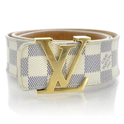 Louis Vuitton Damier Azur LV Initiales Belt 85 34 6 of 6