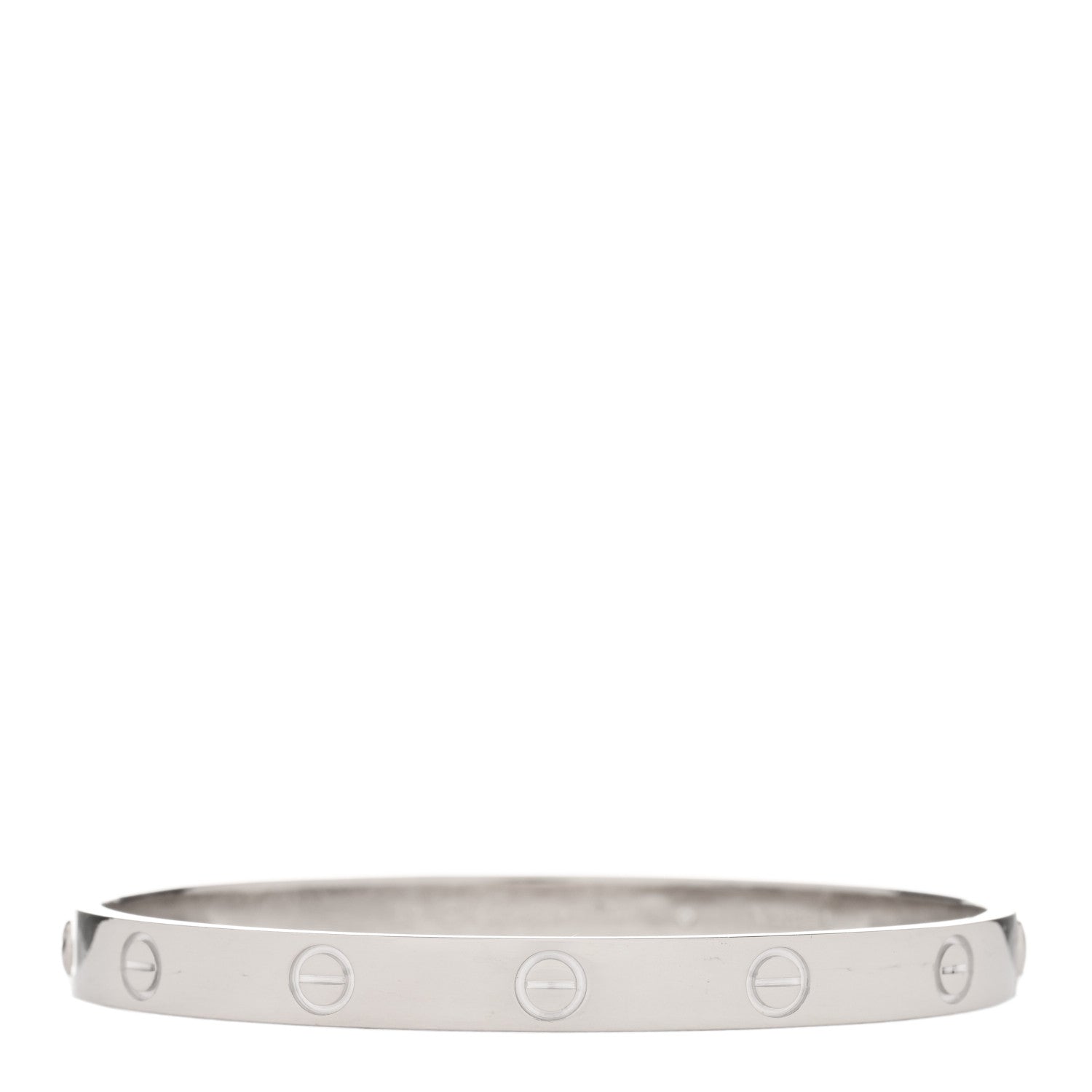Cartier 18K White Gold LOVE Bracelet 18 1 of 5