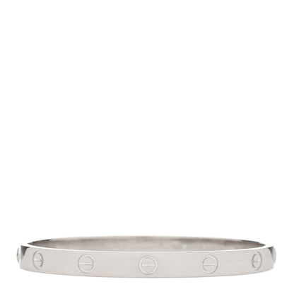 Cartier 18K White Gold LOVE Bracelet 18 1 of 5
