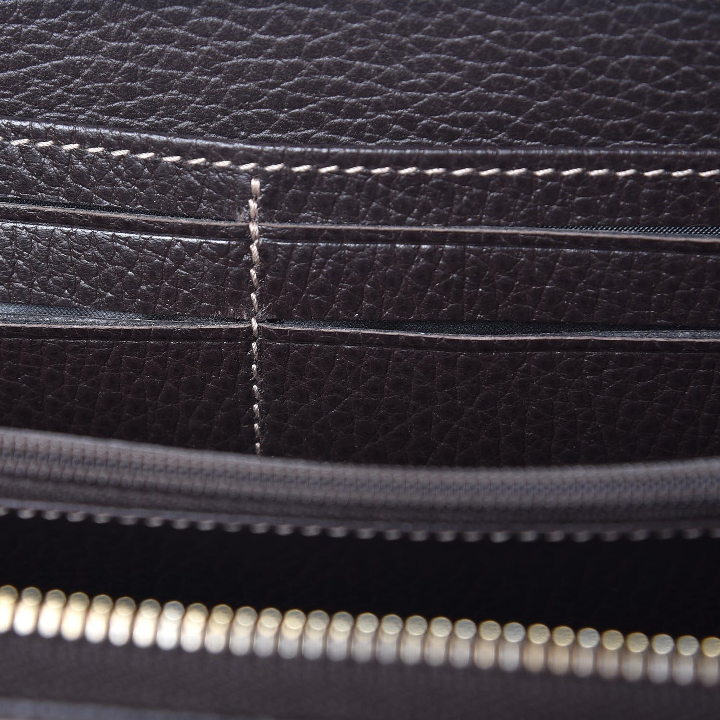 Crystal Monogram Zip Around Wallet Brown