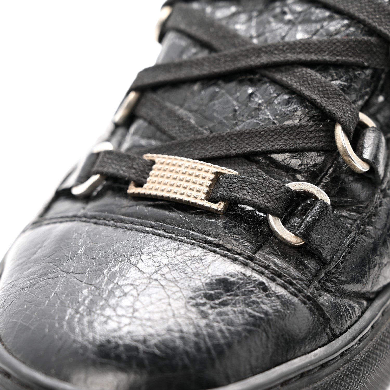 Balenciaga Agneau Arena Opaque Womens High Top Sneakers 41 Black 10 of 12