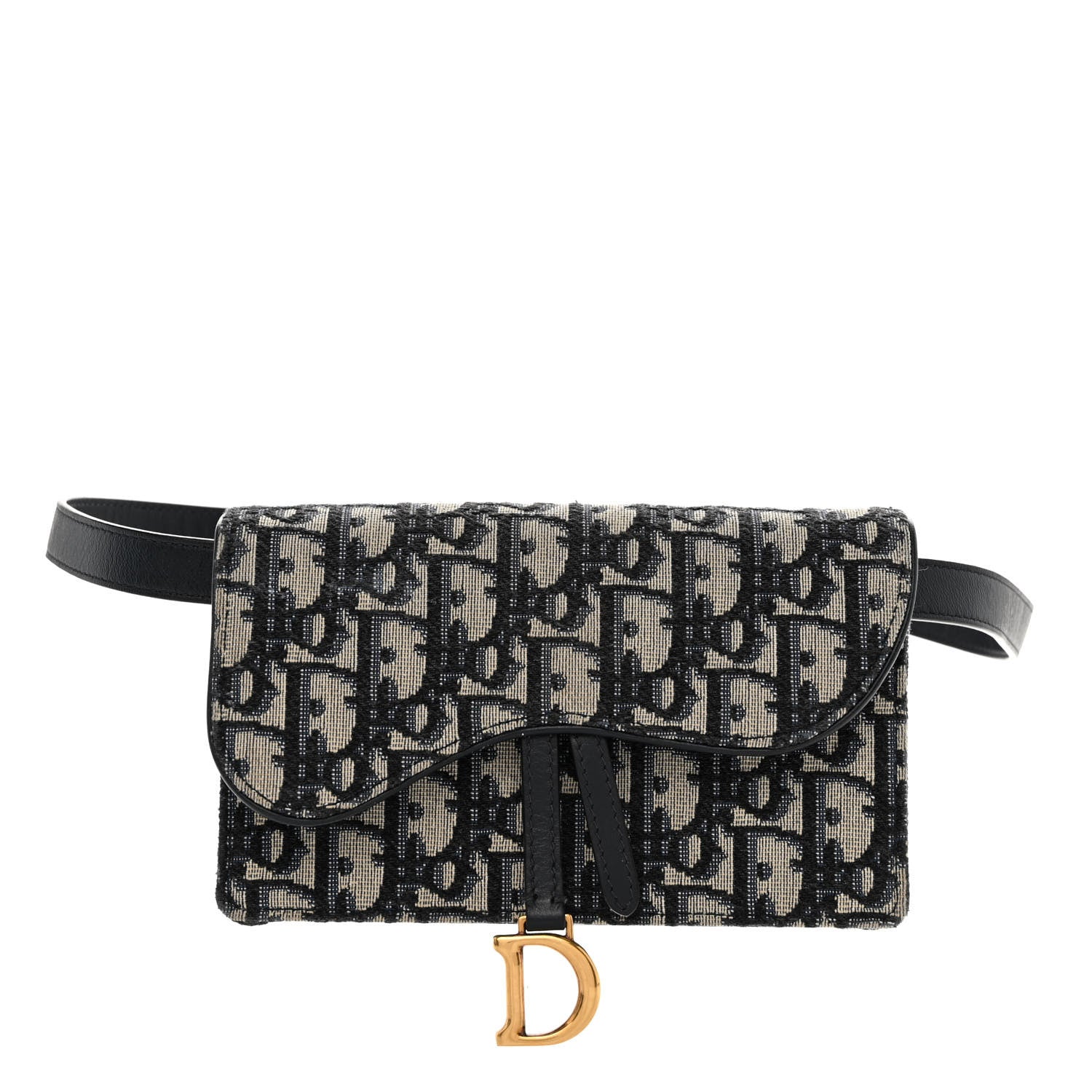 Christian Dior Oblique Saddle Belt Bag Blue 1 of 10