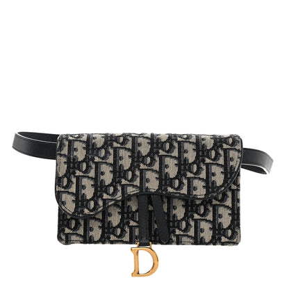 Christian Dior Oblique Saddle Belt Bag Blue 1 of 10