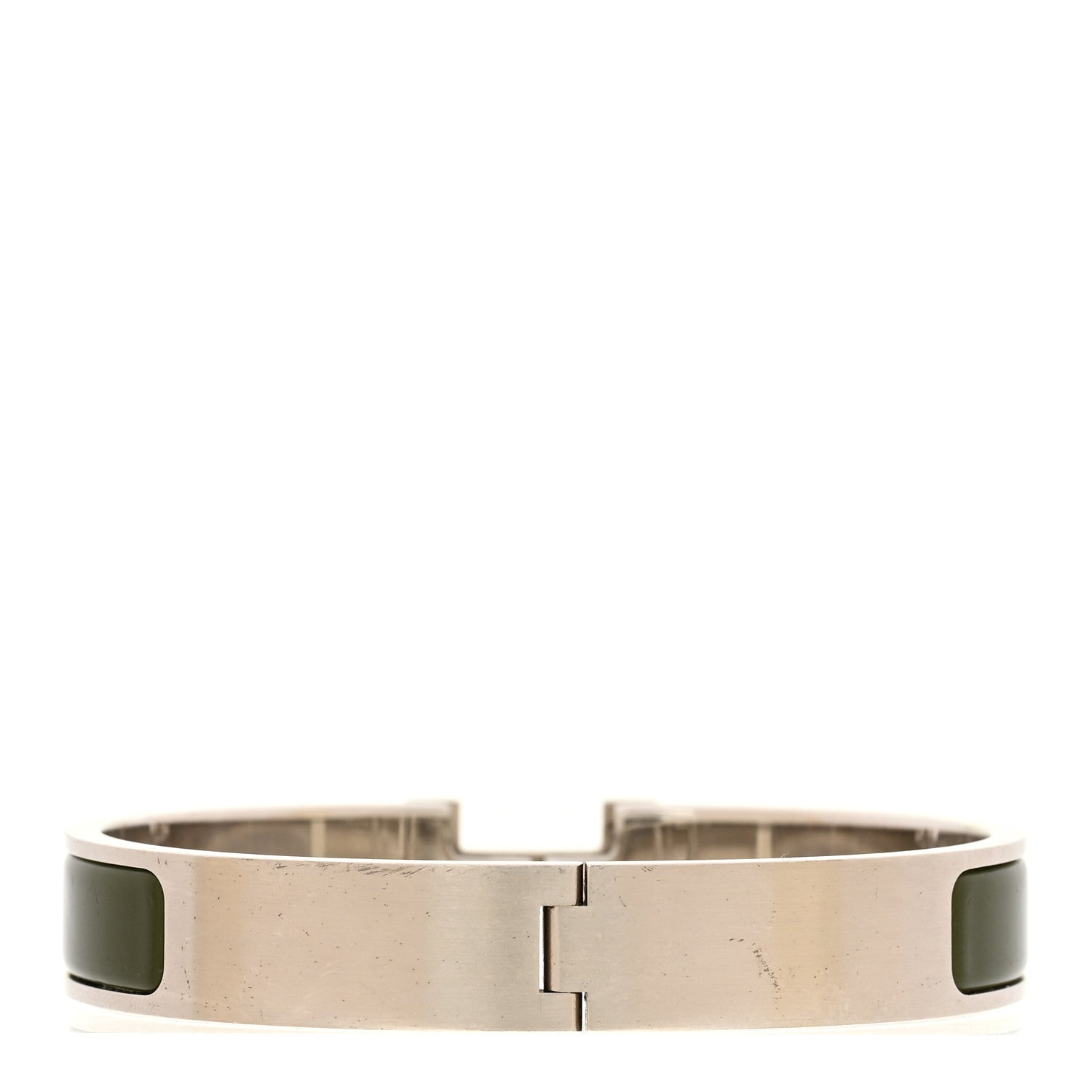 Hermes Enamel Narrow Clic Clac H Bracelet GM Vert Veronese 3 of 4