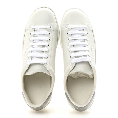 Gucci Calfskin Interlocking G Perforated Womens Ace Sneakers 37 White Grey Sky 2 of 10